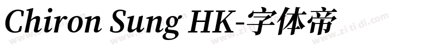 Chiron Sung HK字体转换